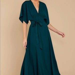 Aakaa Hunter Green Maxi Dress